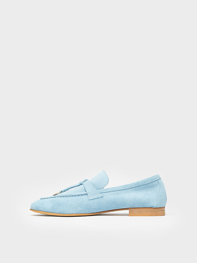 15275 KADIN LOAFER AYAKKABI MAVİ SÜET - 3