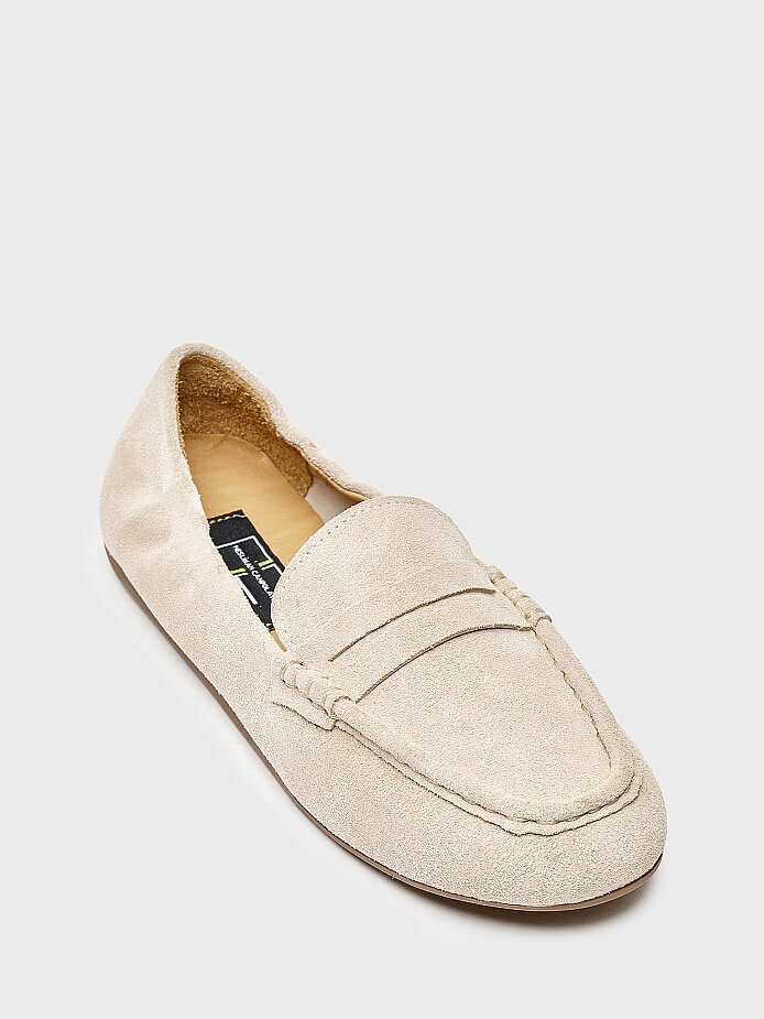 15276 KADIN LOAFER AYAKKABI BEJ SÜET - (1)