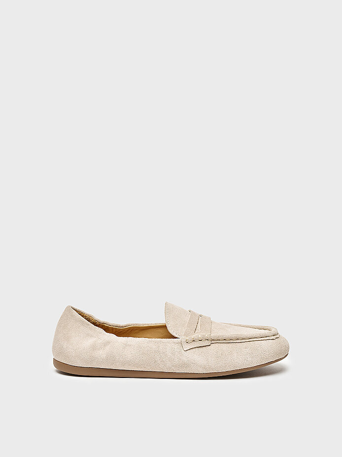 15276 KADIN LOAFER AYAKKABI BEJ SÜET - 