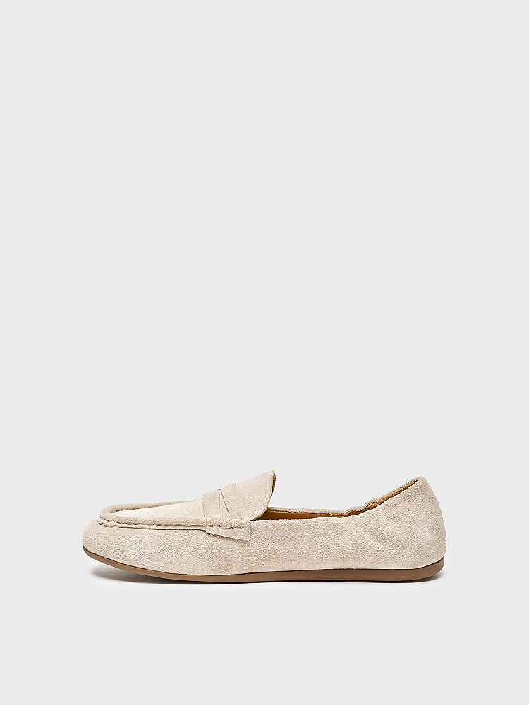 15276 KADIN LOAFER AYAKKABI BEJ SÜET - 3