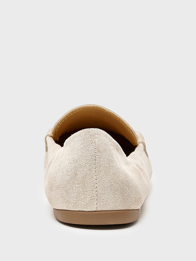 15276 KADIN LOAFER AYAKKABI BEJ SÜET - 4