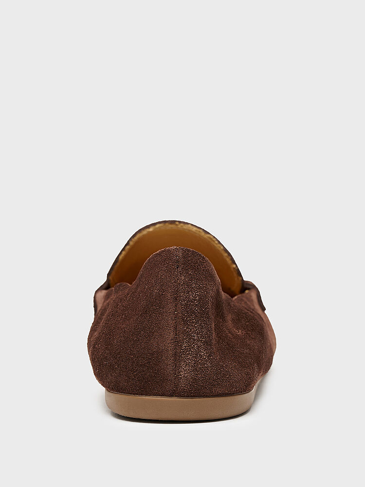 15276 KADIN LOAFER AYAKKABI KAHVE SÜET - 4