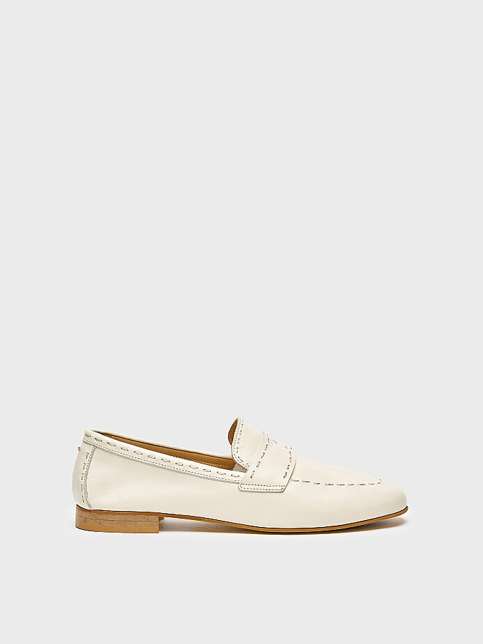 15277 KADIN LOAFER AYAKKABI KREM - 