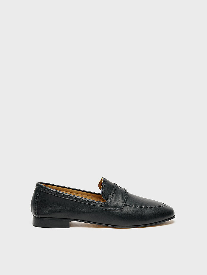 15277 KADIN LOAFER AYAKKABI SİYAH - 