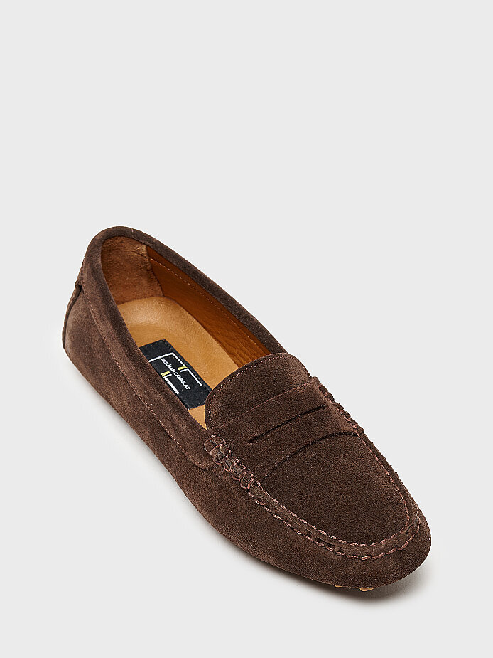 15278 KADIN LOAFER AYAKKABI KAHVE SÜET - (1)