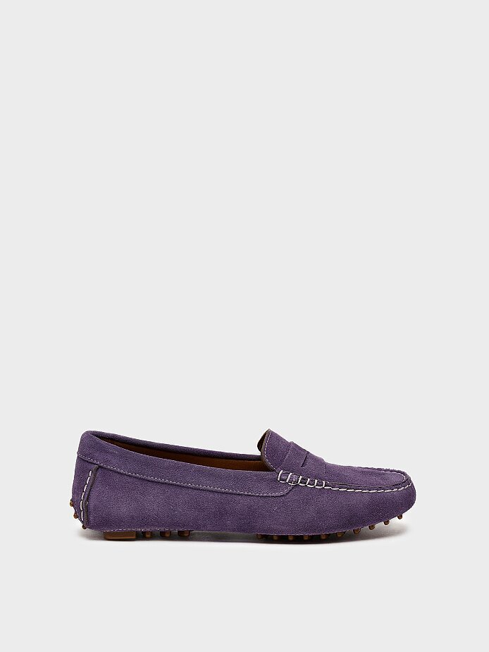 15278 KADIN LOAFER AYAKKABI MOR SÜET - 