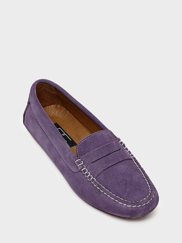 15278 KADIN LOAFER AYAKKABI MOR SÜET - (1)