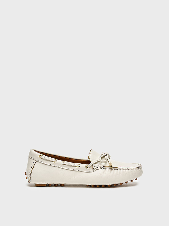 15279 KADIN LOAFER AYAKKABI KREM - 