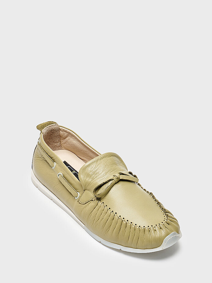 15280 KADIN LOAFER AYAKKABI YEŞİL - (1)