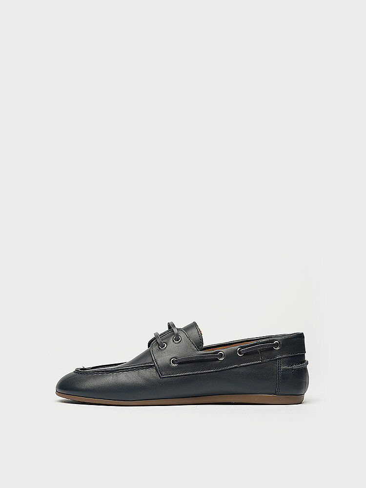 15282 KADIN LOAFER AYAKKABI LACİVERT DERİ - 3