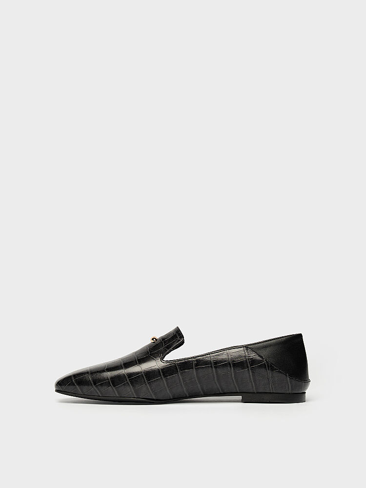 15283 KADIN LOAFER AYAKKABI SİYAH CROKO - 3