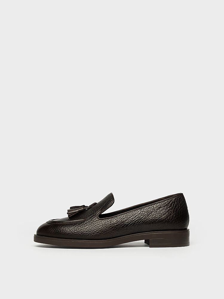 15284 KADIN LOAFER AYAKKABI KAHVE DERİ - 3