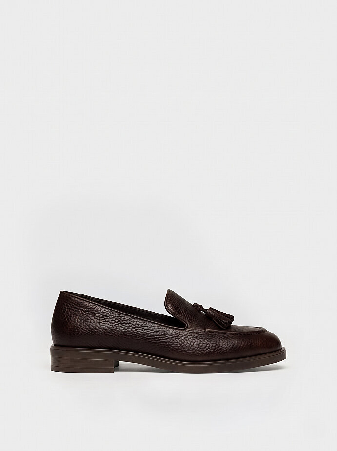 15284 KADIN LOAFER AYAKKABI KAHVE DERİ - 