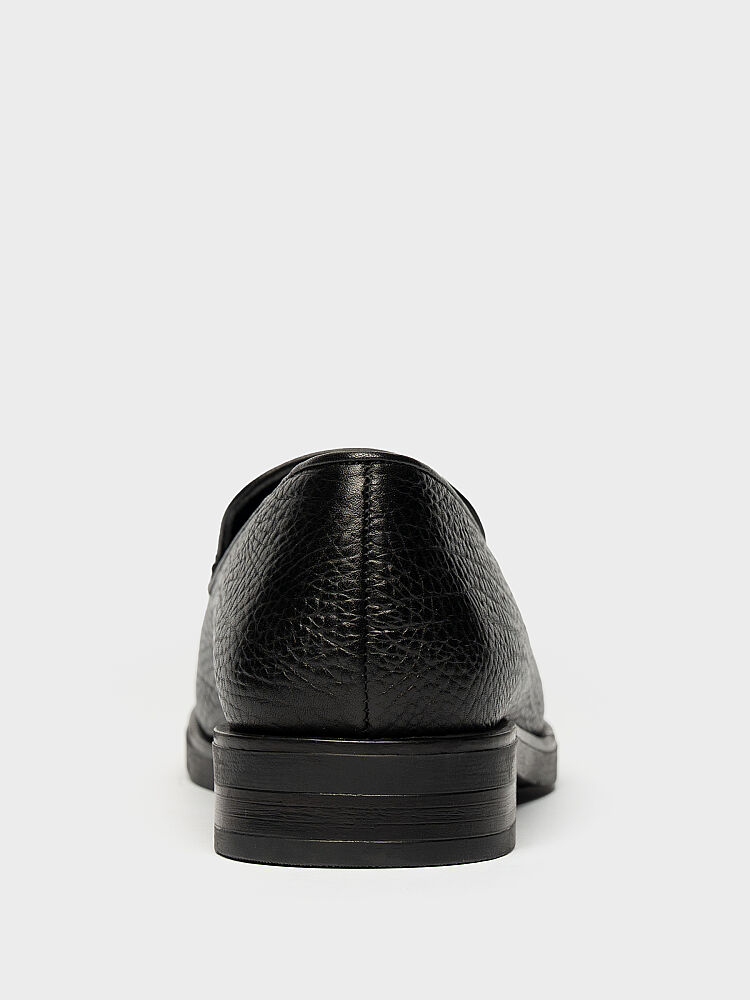 15284 KADIN LOAFER AYAKKABI SİYAH DERİ - 4
