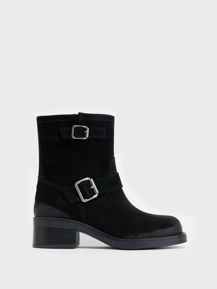 20502 KADIN BOT SİYAH SÜET - 