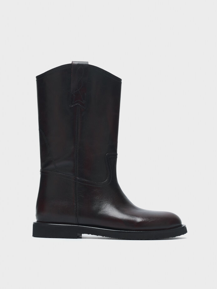 20559 KADIN ÇİZME BORDO - 