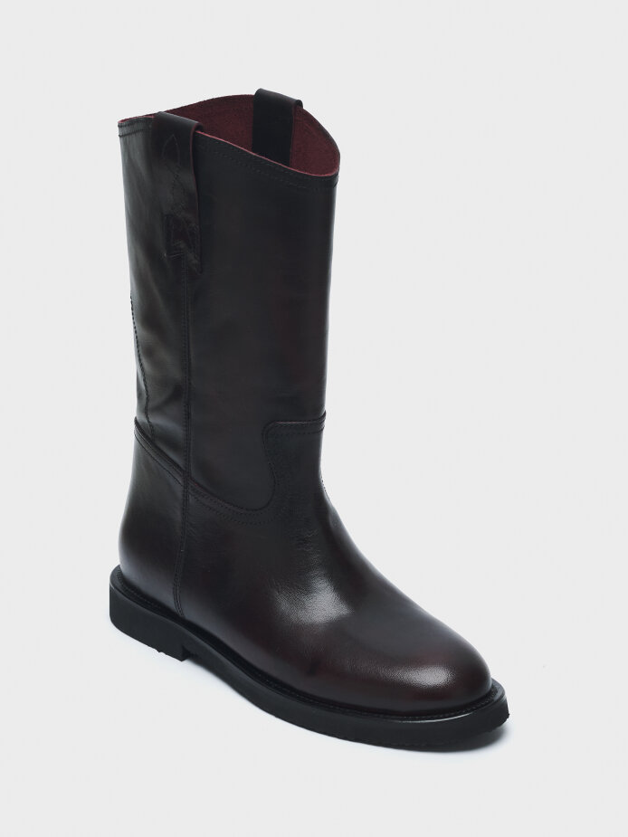 20559 KADIN ÇİZME BORDO - (1)