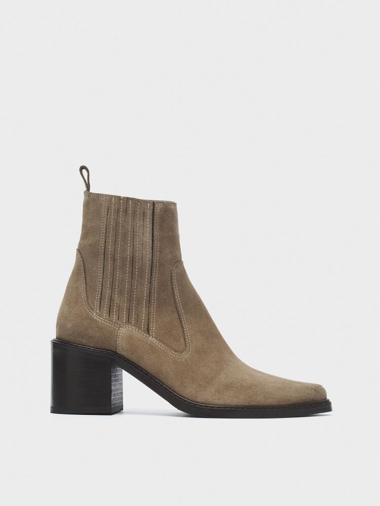 20610 KADIN BOT VİZON SÜET - 1