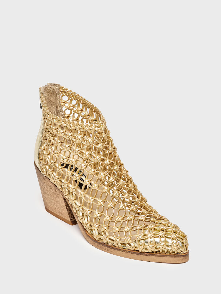 20622 KADIN TOPUKLU AYAKKABI ALTIN ÖRGÜ - 2