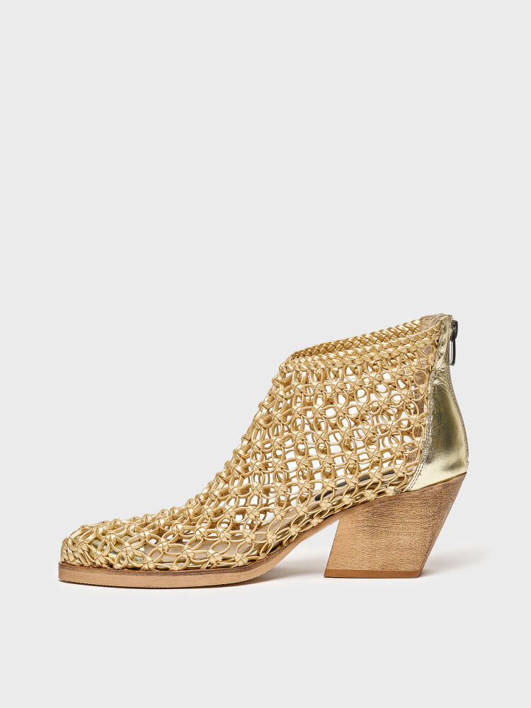 20622 KADIN TOPUKLU AYAKKABI ALTIN ÖRGÜ - 3