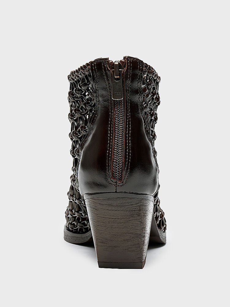 20622 KADIN TOPUKLU BOT KAHVE ÖRGÜ - 4