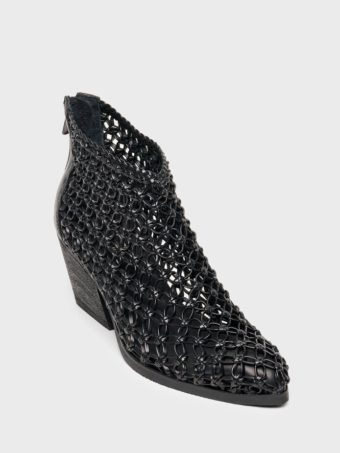 20622 KADIN TOPUKLU BOT SİYAH ÖRGÜ - (1)