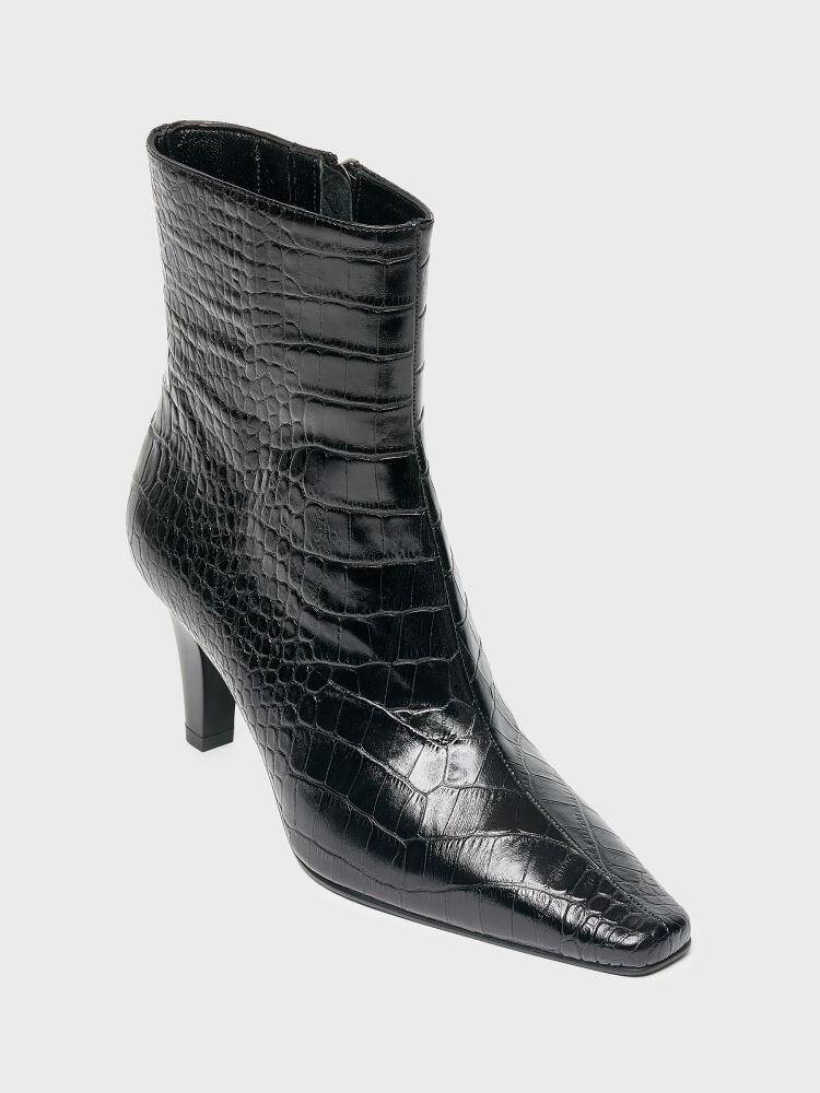 20624 KADIN BOT SİYAH KROKO - 2