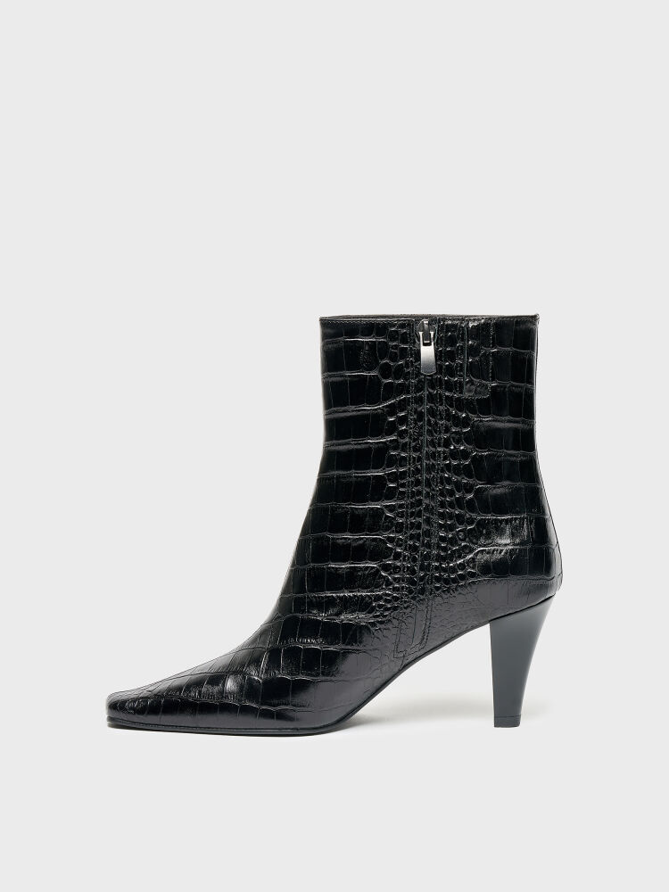 20624 KADIN BOT SİYAH KROKO - 3