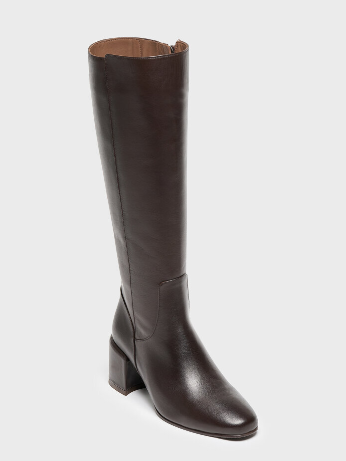 20628 KADIN TOPUKLU ÇİZME KAHVE - (1)