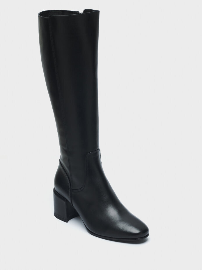 20628 KADIN TOPUKLU ÇİZME SİYAH - (1)