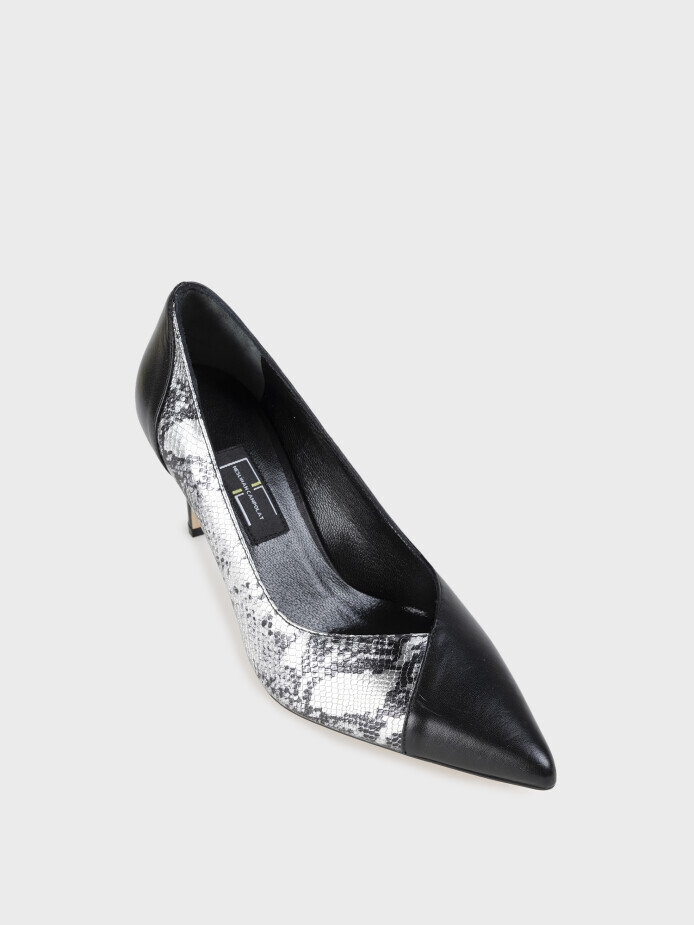 25127 KADIN AYAKKABI SİYAH YILAN - (1)