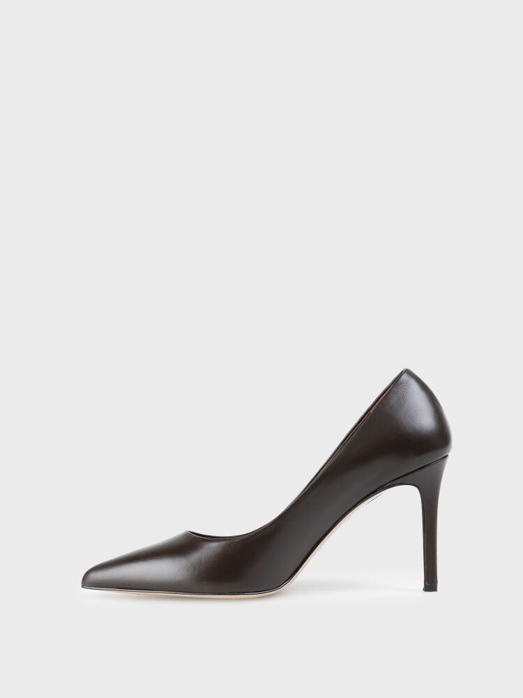 25128 KADIN STİLETTO AYAKKABI KAHVE - 3