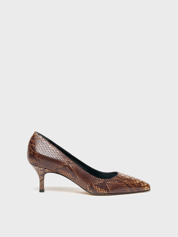 25145 KADIN AYAKKABI KAHVE YILAN - 