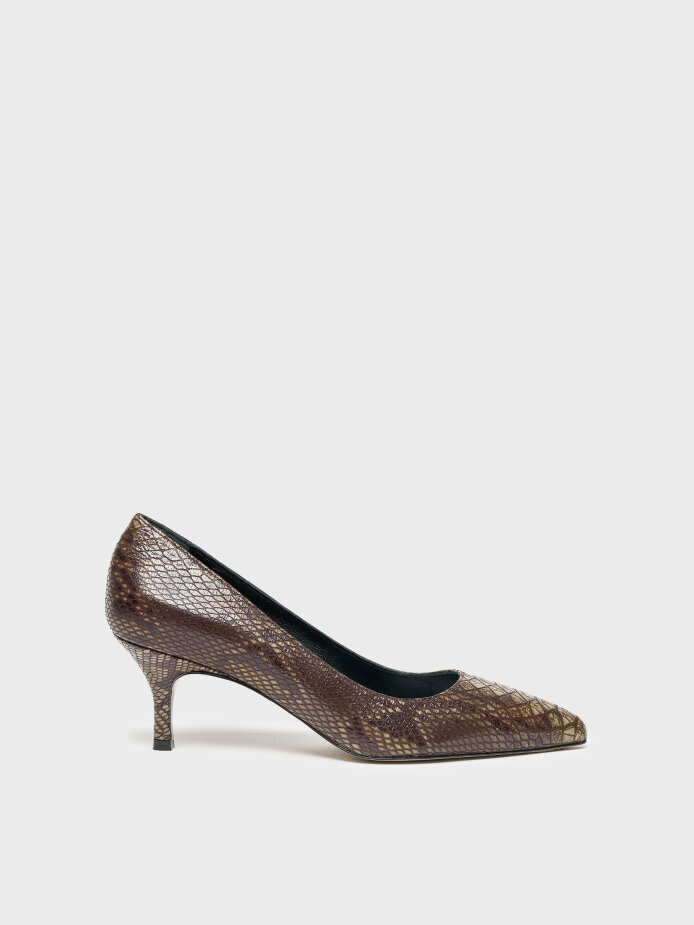 25145 KADIN AYAKKABI KAHVE YILAN - 