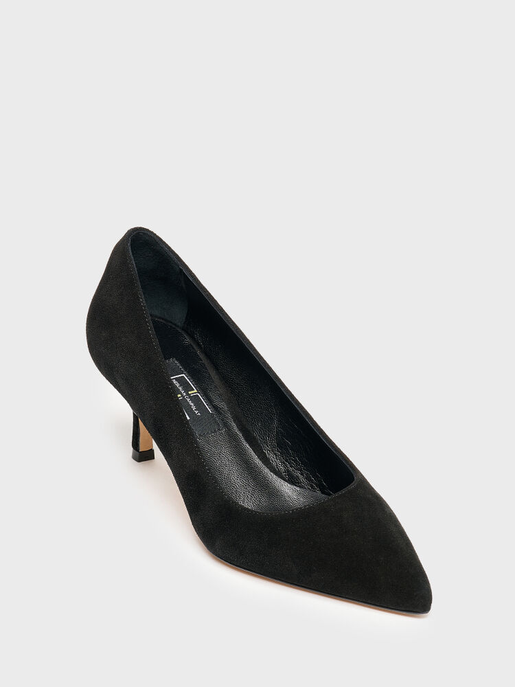 25145 KADIN STİLETTO AYAKKABI SİYAH SÜET - 2