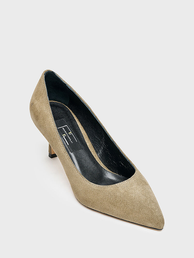 25145 KADIN STİLETTO AYAKKABI YEŞİL SÜET - 2