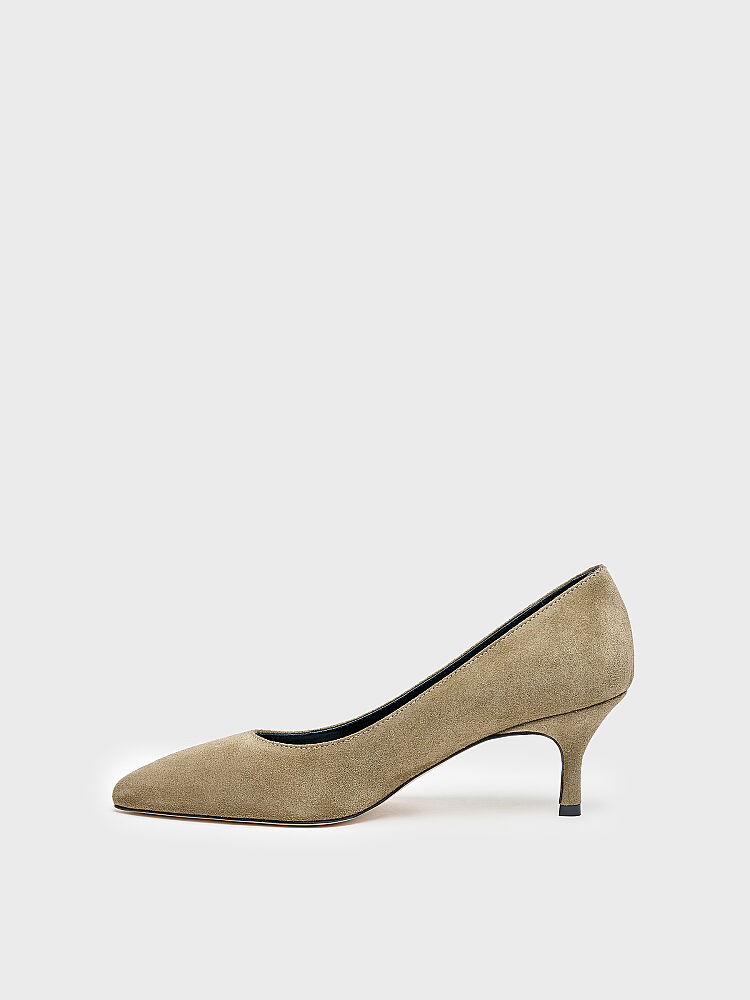 25145 KADIN STİLETTO AYAKKABI YEŞİL SÜET - 3