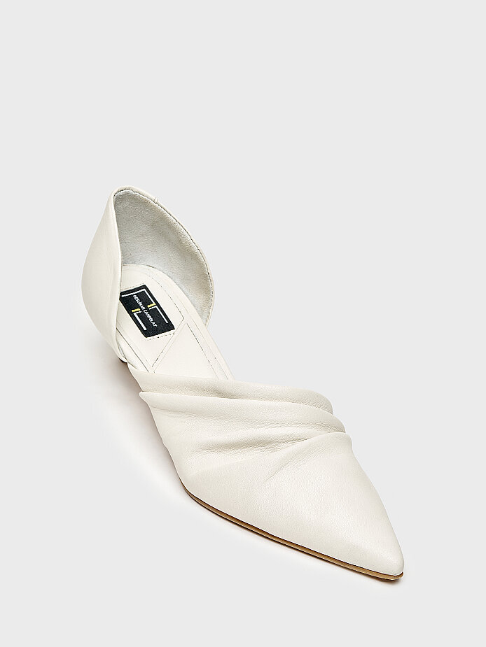 25149 KADIN STİLETTO AYAKKABI KREM - (1)