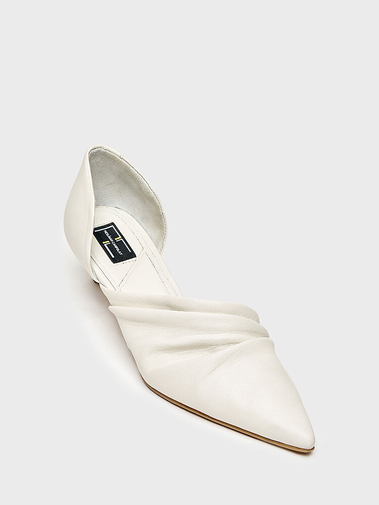 25149 KADIN STİLETTO AYAKKABI KREM - 2