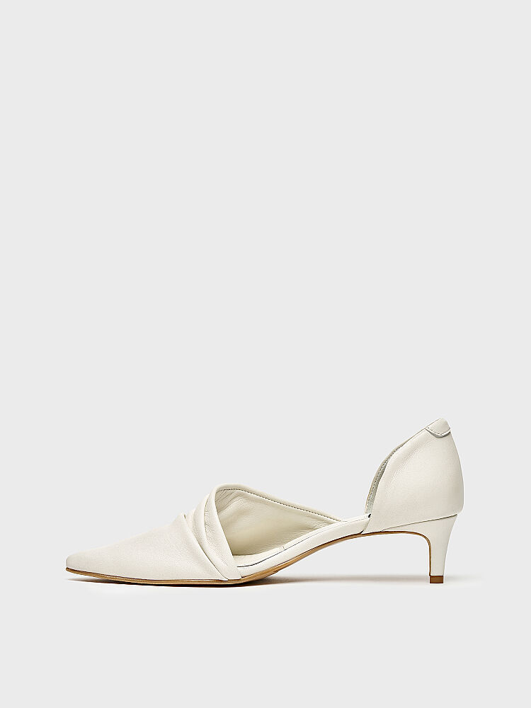 25149 KADIN STİLETTO AYAKKABI KREM - 3