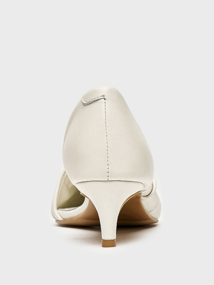 25149 KADIN STİLETTO AYAKKABI KREM - 4