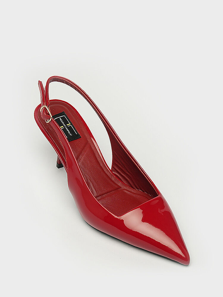 25150 KADIN STİLETTO AYAKKABI KIRMIZI RUGAN - 2