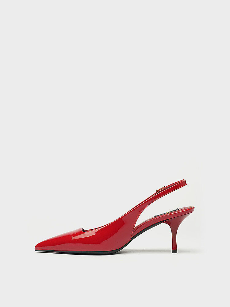 25150 KADIN STİLETTO AYAKKABI KIRMIZI RUGAN - 3