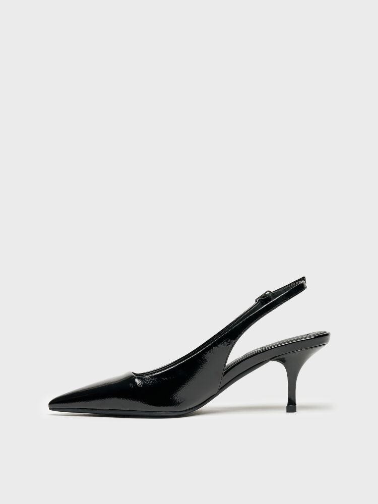 25150 KADIN STİLETTO AYAKKABI SİYAH RUGAN - 3