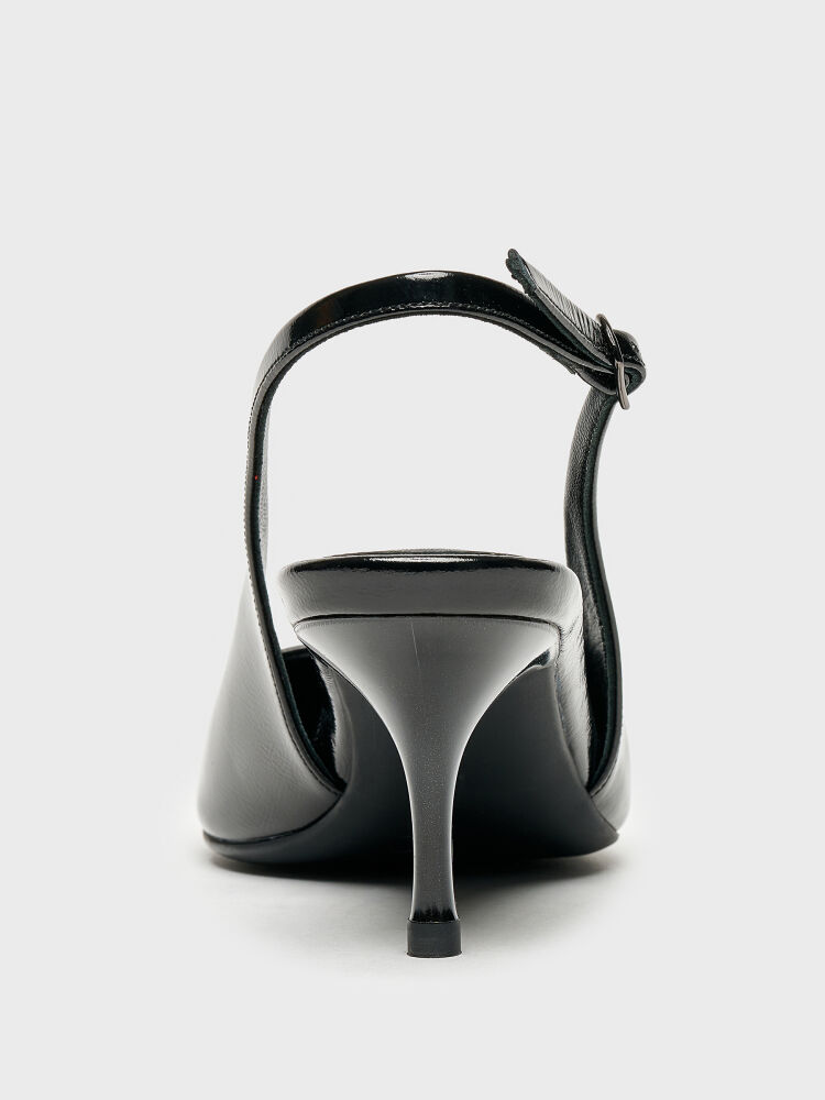 25150 KADIN STİLETTO AYAKKABI SİYAH RUGAN - 4