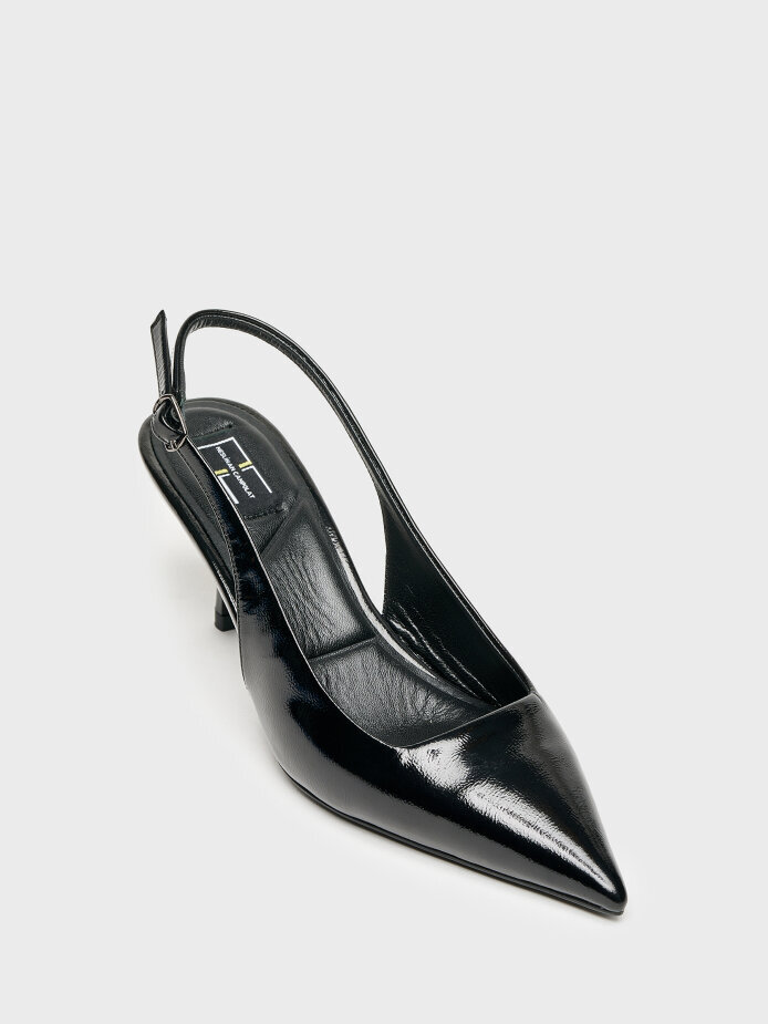 25150 KADIN STİLETTO AYAKKABI SİYAH RUGAN - (1)