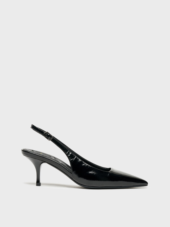 25150 KADIN STİLETTO AYAKKABI SİYAH RUGAN 