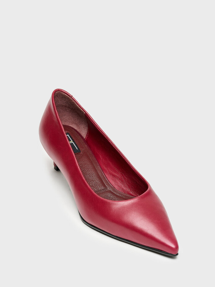 25153 KADIN STİLETTO AYAKKABI BORDO - (1)