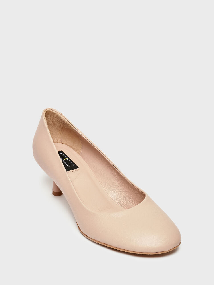 25154 KADIN STİLETTO AYAKKABI PUDRA - 2