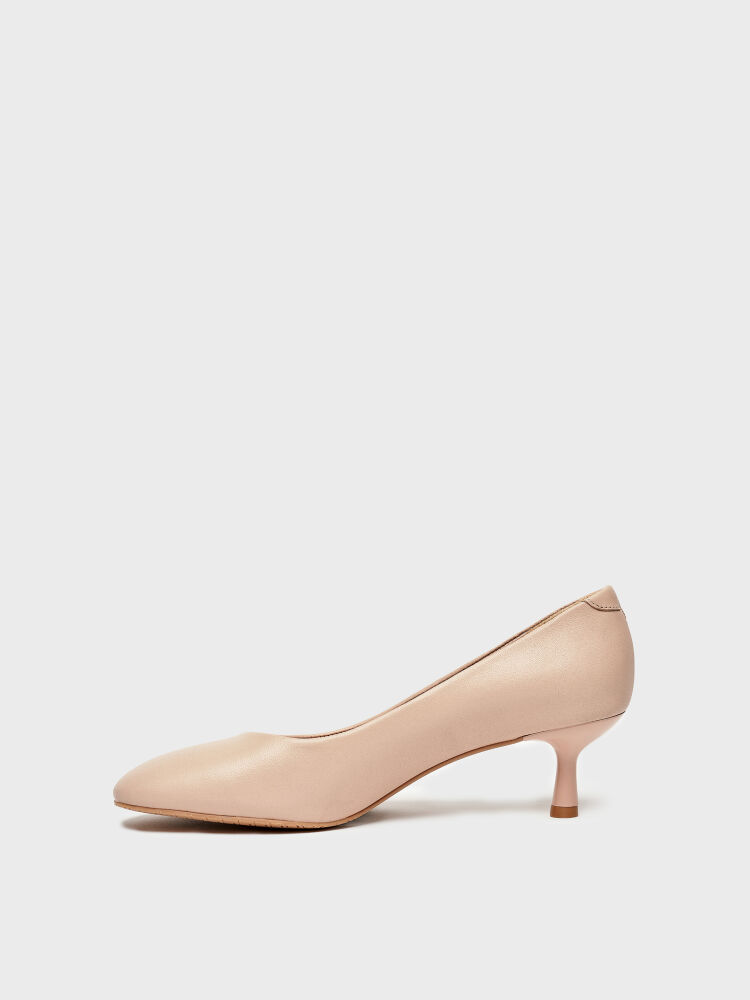 25154 KADIN STİLETTO AYAKKABI PUDRA - 3